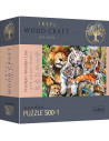 Puzzle Trefl Din Lemn 500+1 Piese Felinele Din Jungla,20152