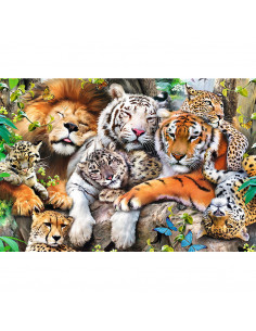 Puzzle Trefl Din Lemn 500+1 Piese Felinele Din Jungla,20152 2