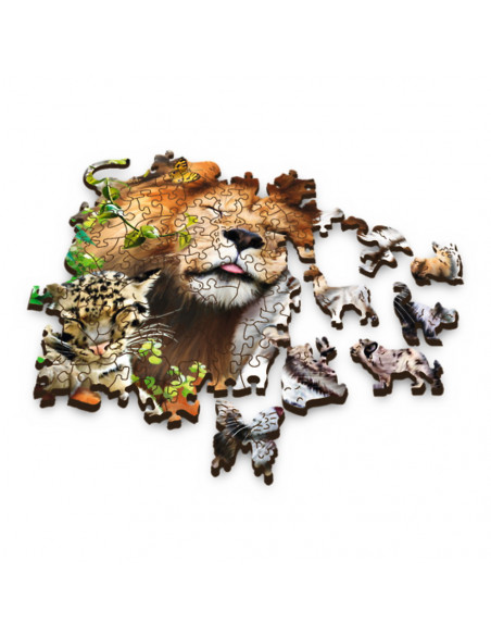 Puzzle Trefl Din Lemn 500+1 Piese Felinele Din Jungla,20152