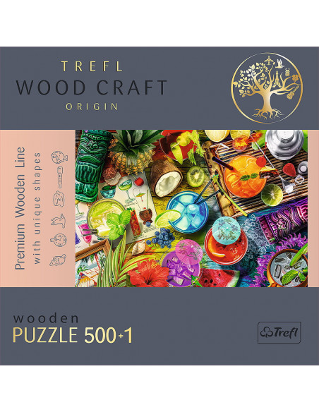 Puzzle Trefl Din Lemn 500+1 Piese Cocktailurile Colorate,20154