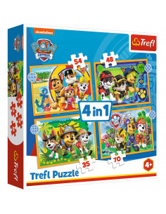 Puzzle Trefl 4in1 Patrula Catelusilor - Sarbatorile,34395