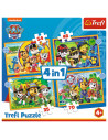 Puzzle Trefl 4in1 Patrula Catelusilor - Sarbatorile,34395