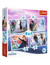 Puzzle Trefl 4in1 Frozen - Magia Din Padure,34398