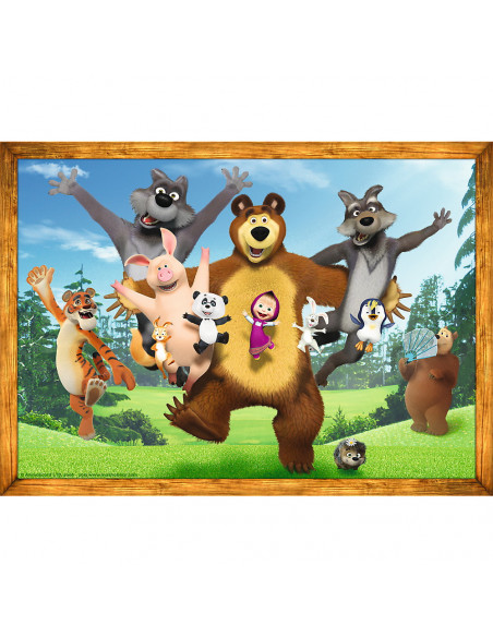 Puzzle Trefl 4in1 Masha Si Ursul In Padure,34388
