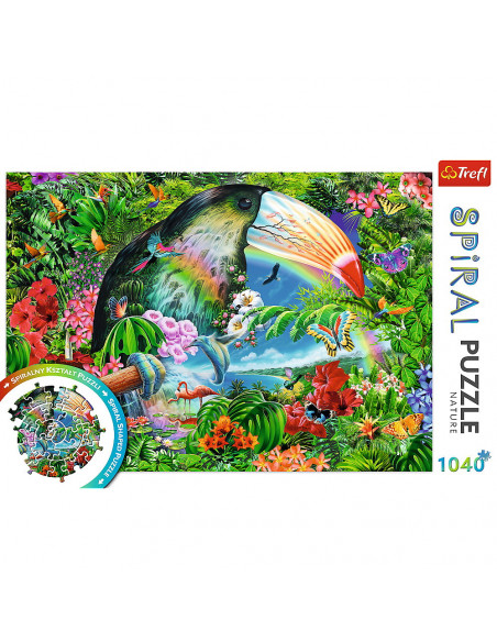 Puzzle Trefl Spiral 1040 Piese Animale Tropicale,40014