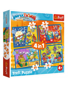 Puzzle Trefl 4in1 Super Things Super Actiunea,34390