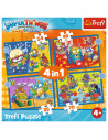 Puzzle Trefl 4in1 Super Things Super Actiunea,34390
