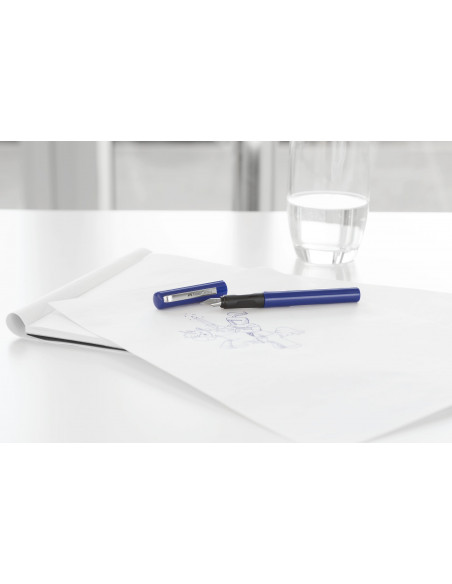 FC149811,BLISTER STILOU SCOLAR ALBASTRU + 6 CARTUSE FABER-CASTELL