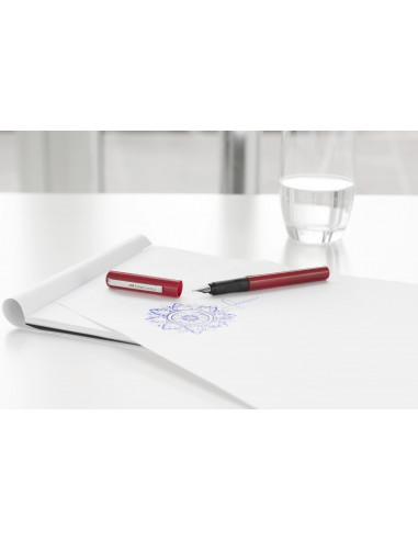 FC149812,Blister Stilou Scolar Rosu + 6 Cartuse Faber-Castell