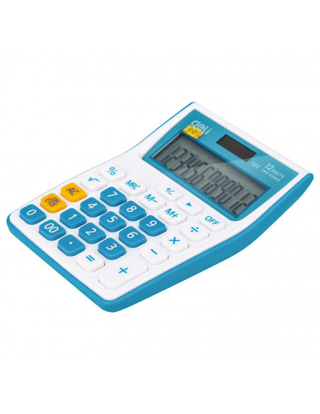CALCULATOR BUZUNAR 12DIG ALB-ALBASTRU 1122 DELI,DLE1122B+++