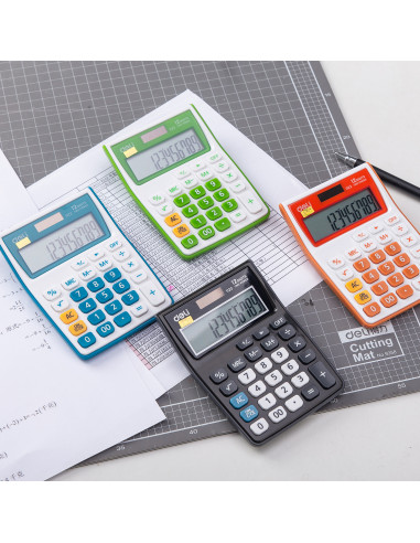 CALCULATOR BUZUNAR 12DIG ALB-ALBASTRU 1122 DELI,DLE1122B+++