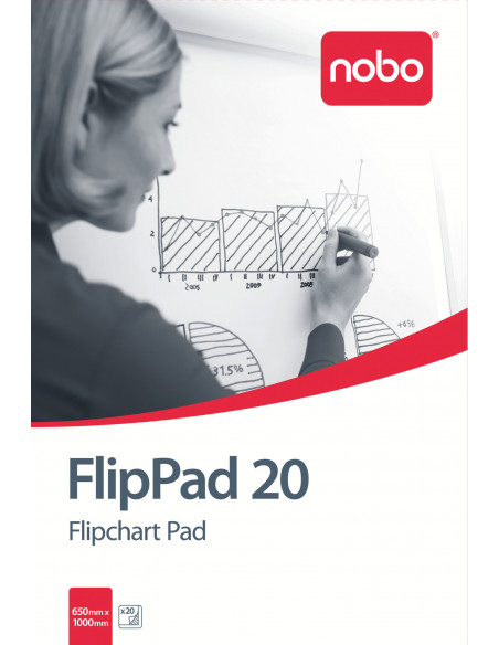 HARTIE FLIPCHART 65*95.5 CM 60G 20 FILE NOBO,NB1901631