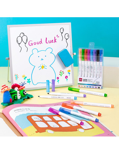 MARKER WHITEBOARD SLIM SET 12 BUC DELI,DLES506