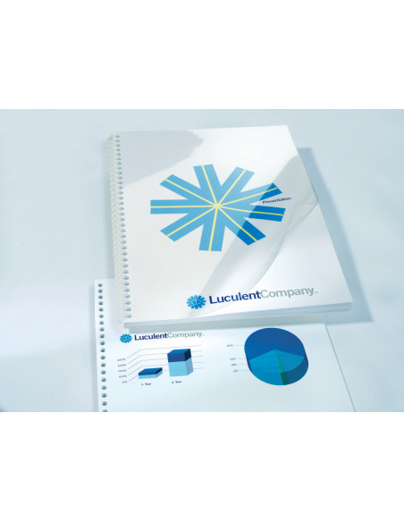 COPERTI PLASTIC A4 150 MICRONI TRANSPARENTE 100/TOP