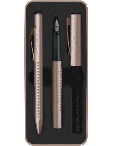 FC201525,SET CADOU STILOU + PIX GRIP 2011 ROSE CUPRU FABER-CASTELL