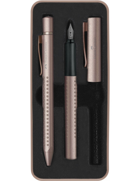 FC201525,SET CADOU STILOU + PIX GRIP 2011 ROSE CUPRU FABER-CASTELL