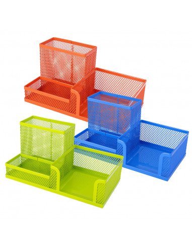 SUPORT BIROU 3 COMPARTIMENTE MESH COLOR DELI,DLE9154
