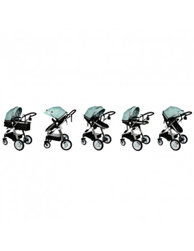 Carucior 2 in 1 reversibil S-18 BUF BOOF Oxford Green 0 36