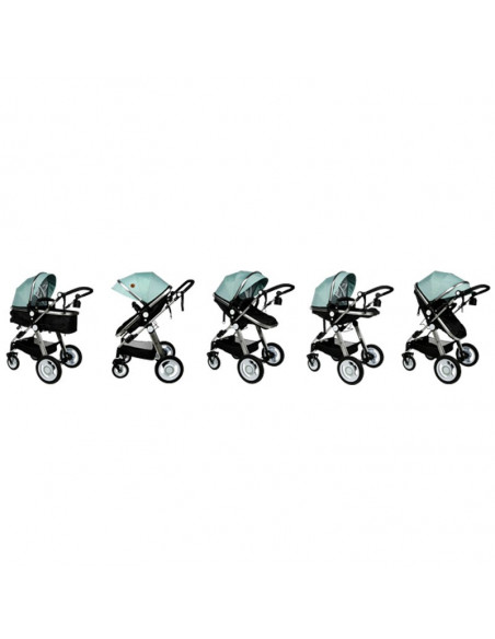 Carucior 2 in 1 reversibil S-18 BUF BOOF Oxford Green 0 36