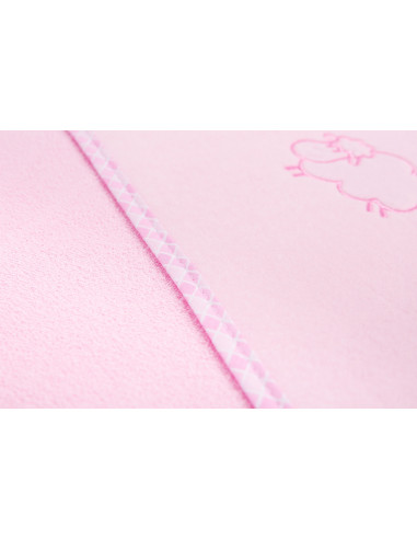 Prosop cu gluga Sensillo SHEEP 80x80 cm Pink,SILLO-4151