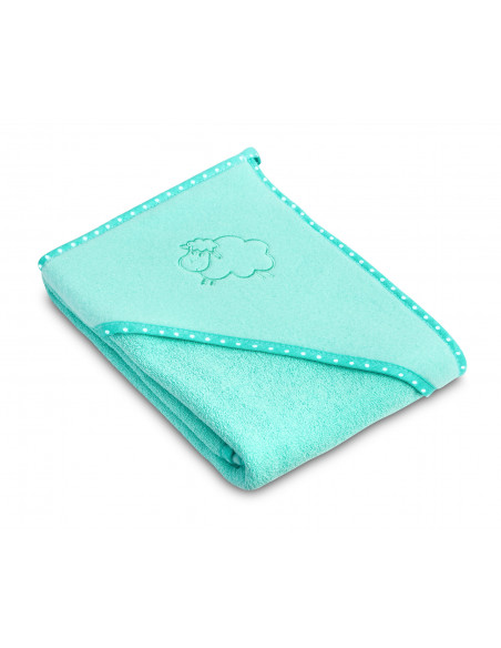 Prosop cu gluga Sensillo SHEEP 80x80 cm Turquoise,SILLO-4156