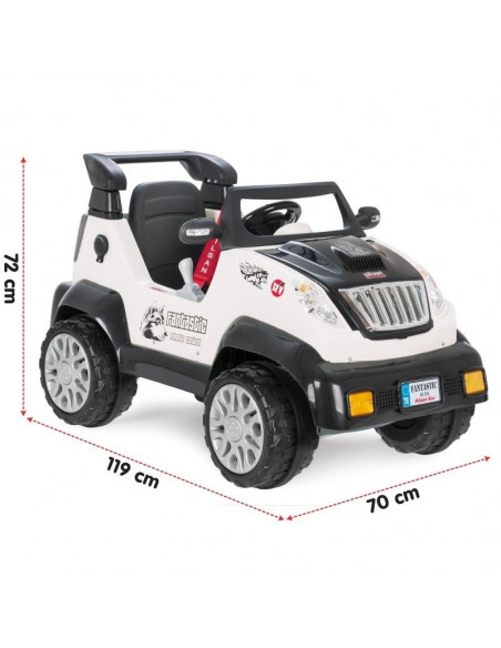 Jeep electric cu telecomanda Pilsan FANTASTIC 12V Alb,05 234