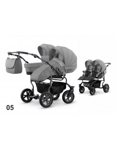 Carucior pentru doi copii Mikado GOLDSTAR 0+1 (T01-05)