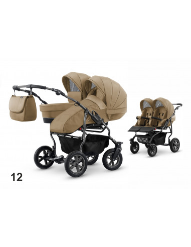 Carucior pentru doi copii Mikado GOLDSTAR 0+1 (T01-12)