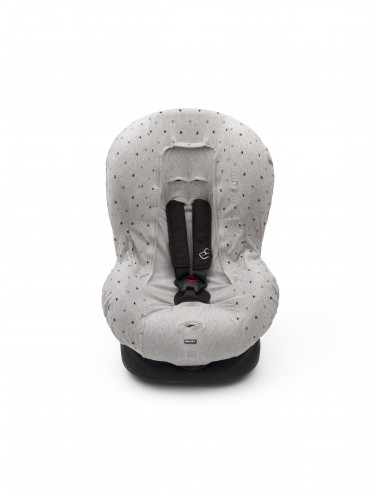 Husa de bumbac pentru scaune auto grupa I Dooky Light Grey