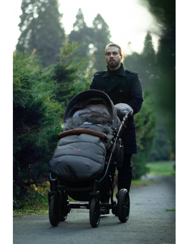 Manusi Minky pentru manerul caruciorului Gri,SILLO-85091