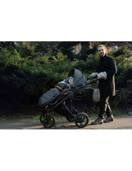 Manusi Minky pentru manerul caruciorului Gri,SILLO-85091