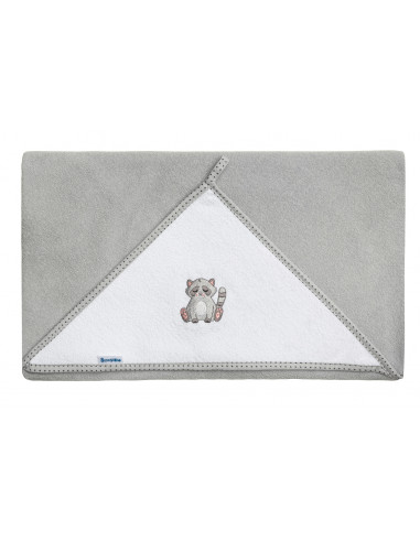 Prosop de baie cu gluga 100x100cm Sensillo Gri/Raton,SILLO-41653