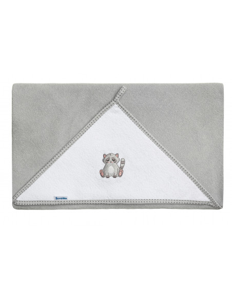 Prosop de baie cu gluga 100x100cm Sensillo Gri/Raton,SILLO-41653