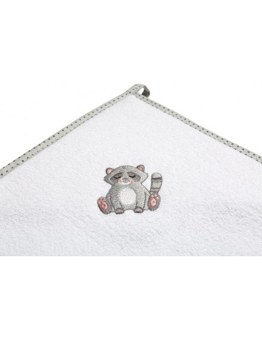 Prosop de baie cu gluga 100x100cm Sensillo Gri/Raton,SILLO-41653