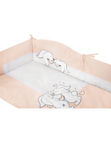Set protectii laterale si lenjerie pat 3 piese Belisima MAMA &