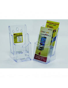 Display plastic pentru brosuri, de birou/perete, 2 x 1/3A4 2