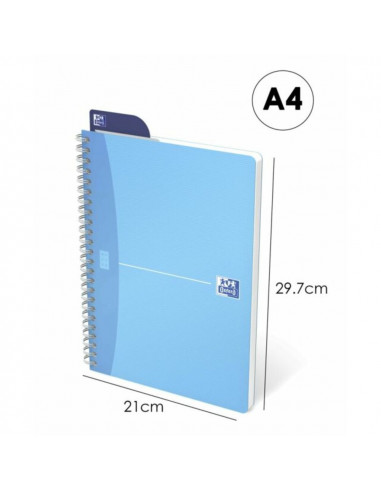 Caiet cu spirala A4, OXFORD MyColours, 90 file 90g/mp, coperta