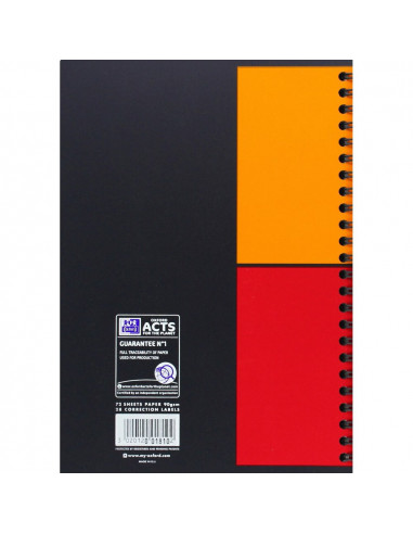 Caiet cu spirala A5, OXFORD International Addressbook, 72 file