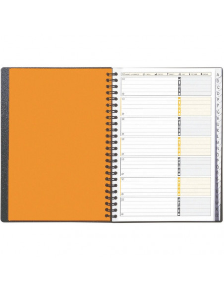 Caiet cu spirala A5, OXFORD International Addressbook, 72 file