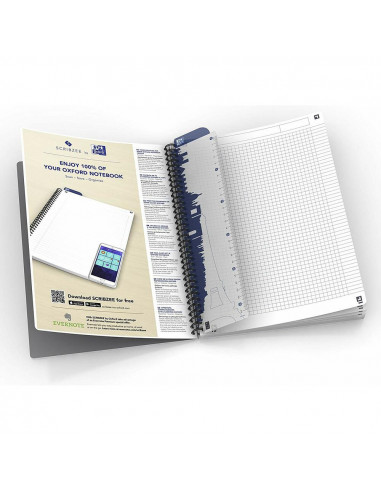Caiet cu spirala A4+ OXFORD Essentials Collegebook, 90 file