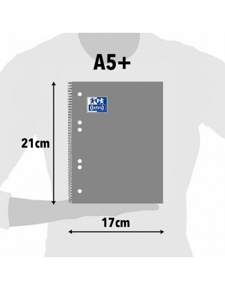 Caiet cu spirala A5+ OXFORD Beauty Multitask, coperta rigida