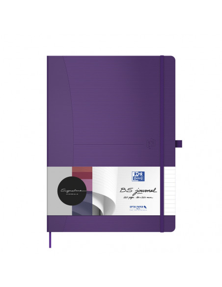 Caiet cu elastic, B5, OXFORD, coperta carton rigid, buzunar, 80