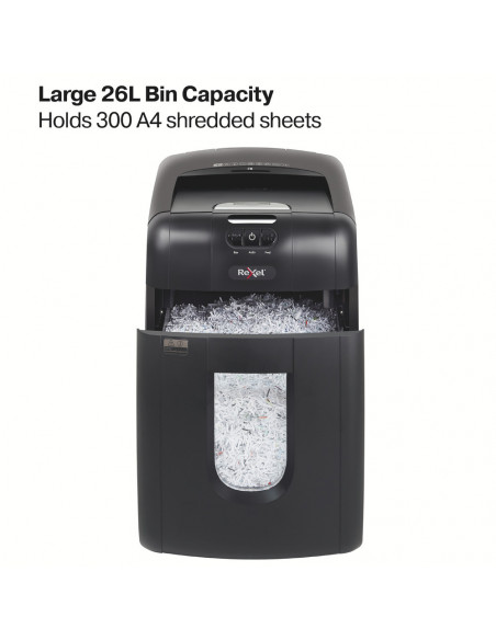 Distrugator documente automat REXEL AUTO+ 130M, P5, micro-cut