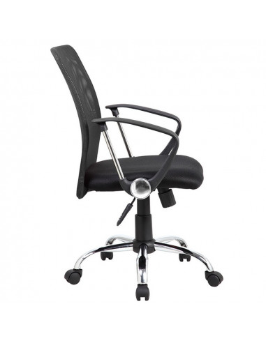 Scaun de birou, brate plastic, rotile, mesh textil/stofa