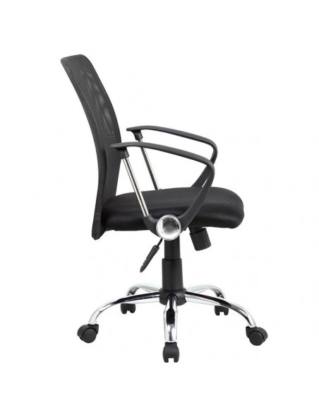 Scaun de birou, brate plastic, rotile, mesh textil/stofa