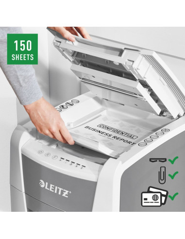 Distrugator documente automat LEITZ IQ Office, P4, cross-cut