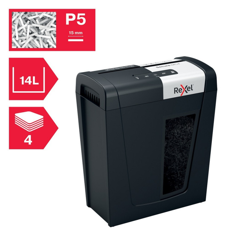 Distrugator documente manual REXEL SECURE MC4, P5, micro-cut