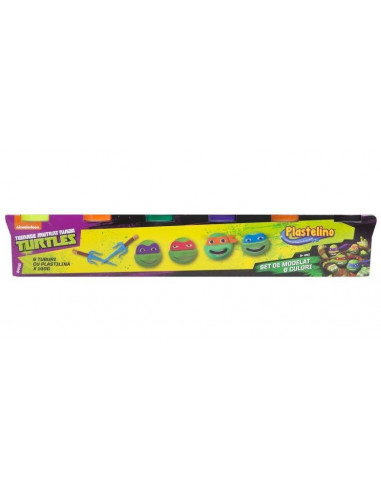 Teenage Mutant Ninja Turtles, Pasta De Modelat, 6 Culori,Uniq477