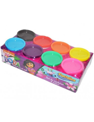 Dora The Explorer, Pasta De Modelat, 8 Culori,Uniq484