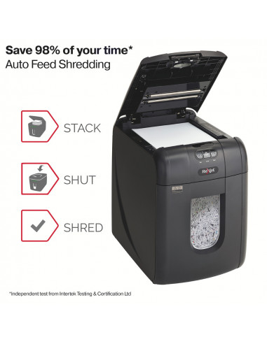 Distrugator documente automat REXEL AUTO+ 130M, P5, micro-cut